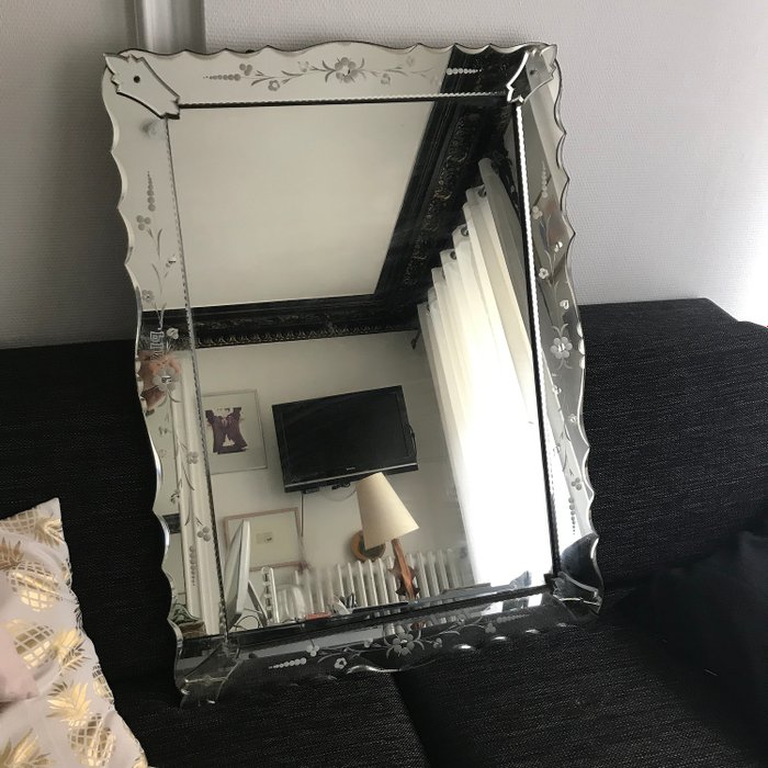 Mirror, Very nice big Venetian mirror.