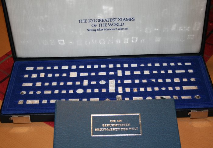 Franklin Mint - 100 tunnetuinta postimerkkiä maailmassa - .925 hopea
