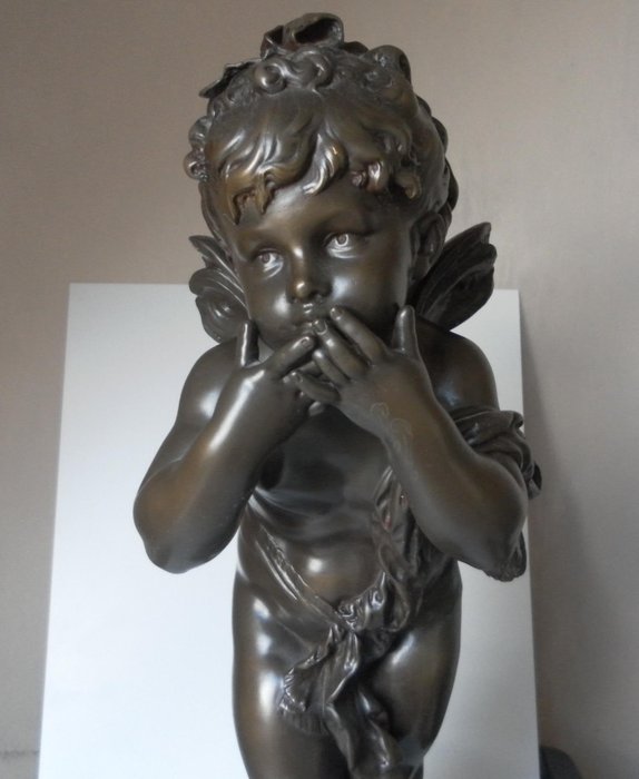 Auguste Moreau ( 1834 - 1917 ) - "Der Kuss", Skulptur (1) - Bronze - ca. 1880
