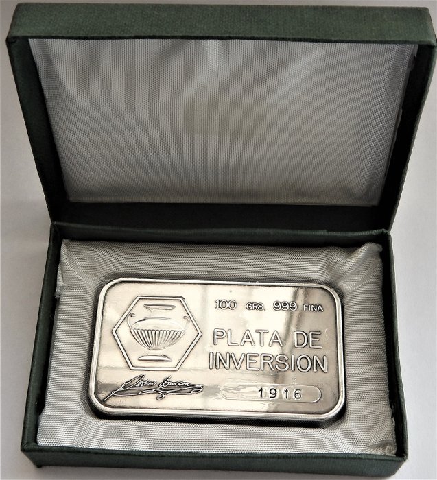 100 grame - Argint .999 - Semnat de Pedro Durán
