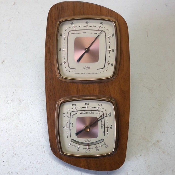 Sundo - 3-delad väderstation (barometer, termometer, hygrometer) (1) - Trä
