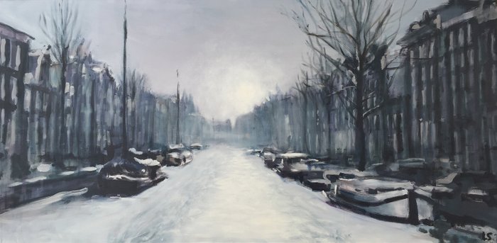 Leon Spierenburg - Gracht in de winter