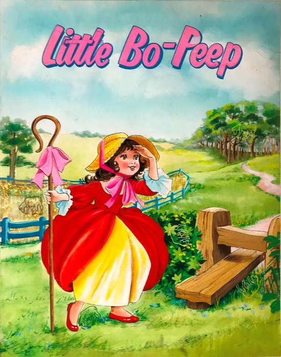 Phillipps, William Francis  - Originele cover in kleur - Hey Diddle Diddle Annual - Little Bo-Peep  - (1975)
