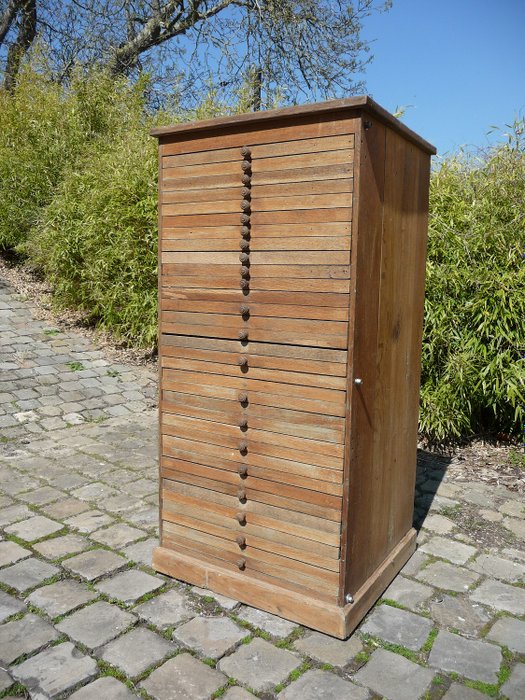 Chest of drawers, Old file cabinet, oak (1)