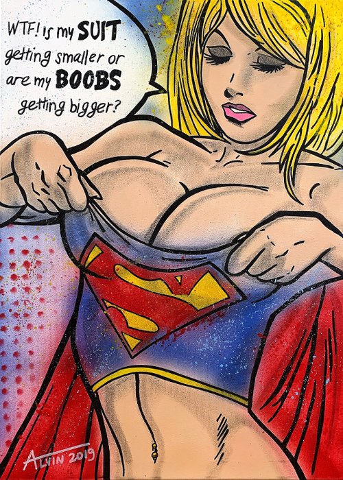 Alvin Silvrants - Sexy Supergirl big boobs small suit