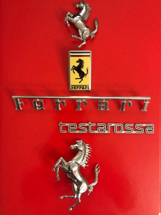 标志 - Ferrari - set completo emblemi per Ferrari Testarossa  - 1989-2018