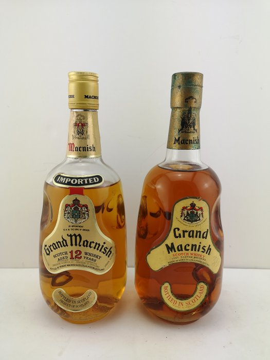 Grand Macnish 12 years & Grand Macnish Blended Scotch Whisky - b. 1960/70s - 75cl - 2 garrafas
