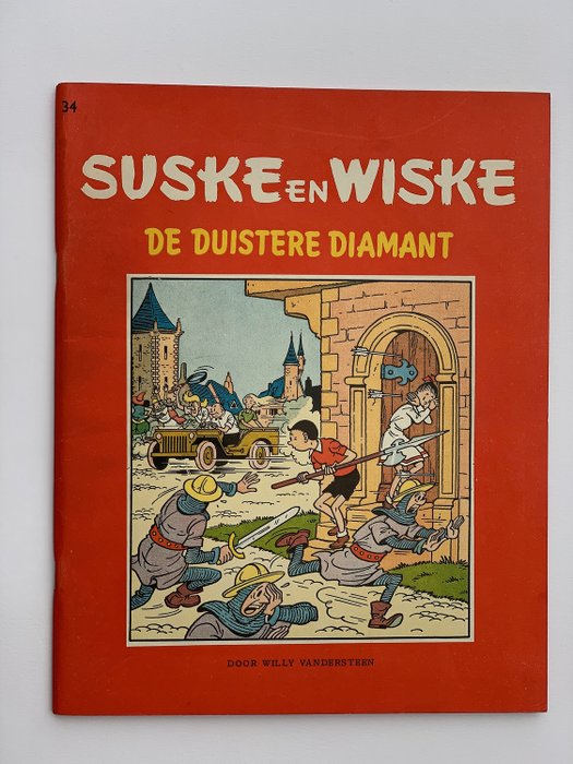 Suske en Wiske RV-34 - De Duistere Diamant - Agrafado - Primeira edição - (1958)