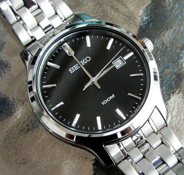 Seiko - Classic Date 41mm 100M Dress Watch  - 6N42-00F0 - Bărbați - 2011-prezent