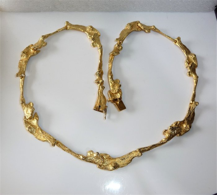 Lapponia Björn Weckström - 14 kt Gold - Halskette, Massive Collier-Kette 33,5 Gramm