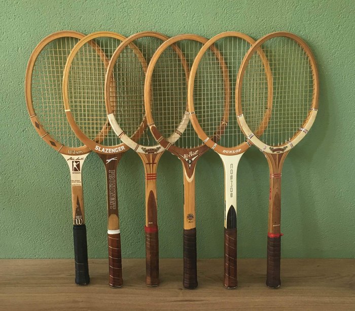 Viejas raquetas de tenis de madera (6) - Madera