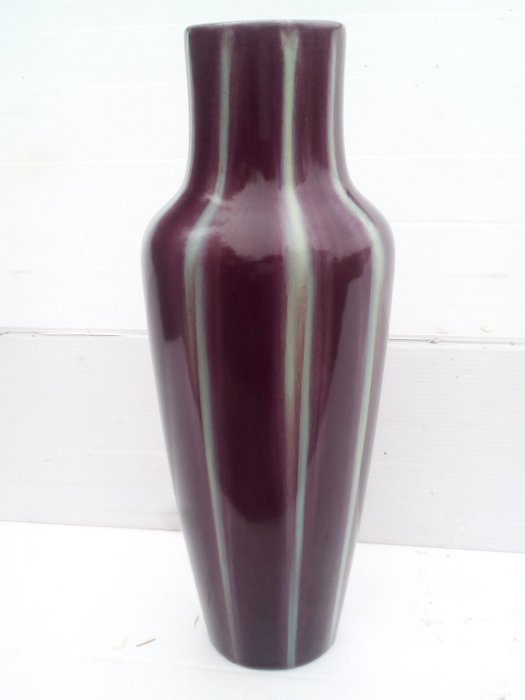 Louis Gueule -  Faiencerie de Vierzon France - Stor Vase - Signerad - Keramik Jasped