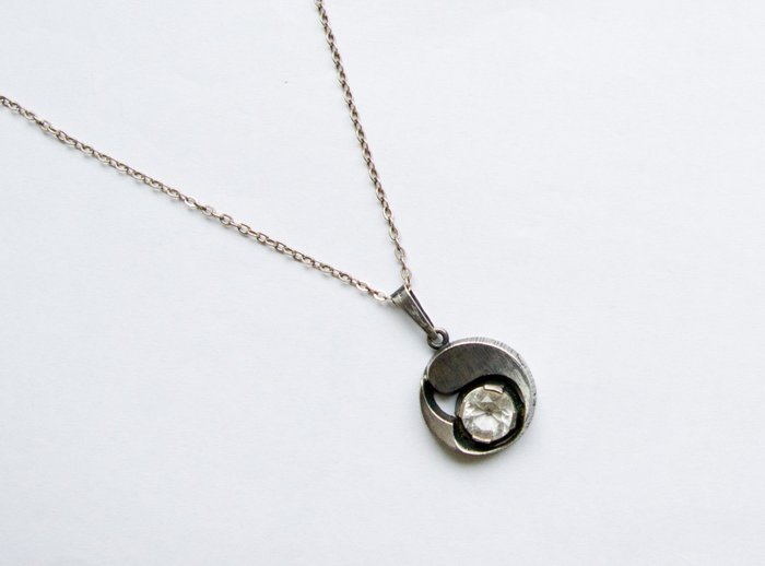Finnfeelings - Karl Laine  - 925 Silver - Necklace with pendant Rock crystal