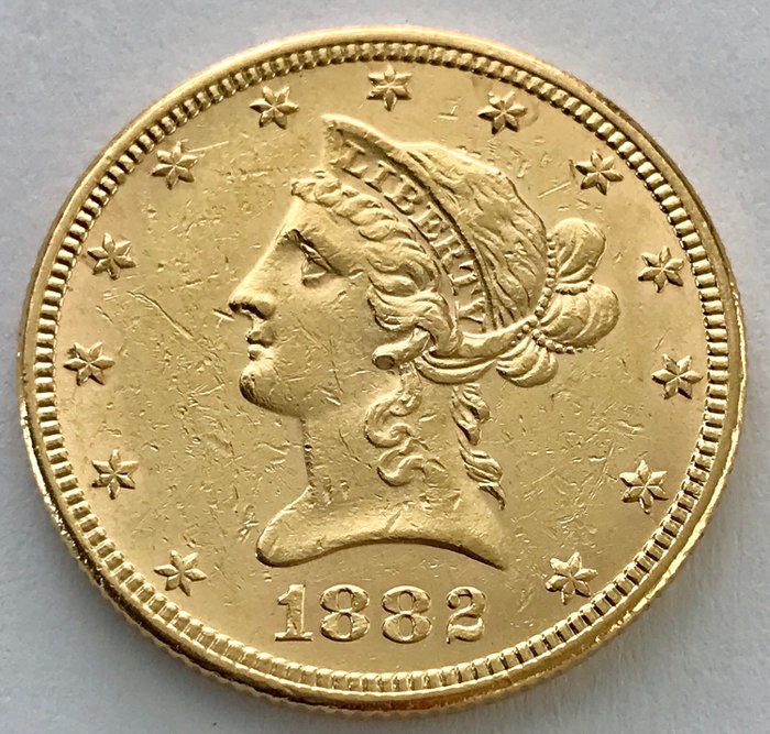 Stany Zjednoczone - 10 Dollar 1882 - Liberty Head - Złoto