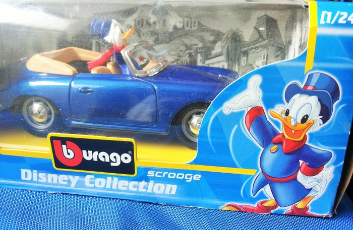 Disney - Modello Bburago 1/24  - Disney Collection - Uncle Scrooge - Porsche 356 Cabriolet  - (2000)