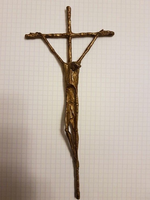 Erwin Huber - Crucifix - brons,koper,ijzer