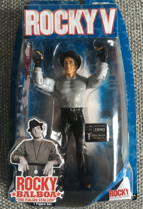  - Rocky V - 1990 Action Figures Rocky Balboa and Tommy Gunn in original packaging - very rare 