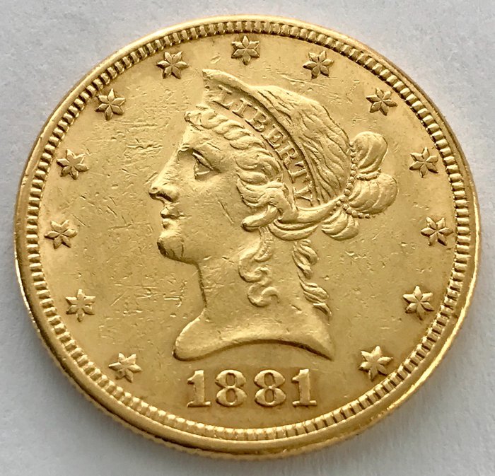 United States - 10 Dollar 1881 - Liberty Head - Gold