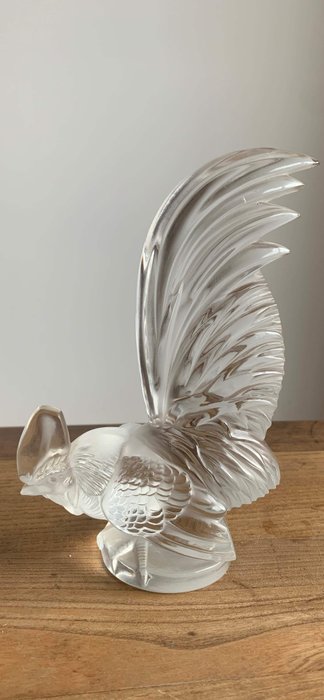 mascotte kristal presse-papier LALIQUE FRANKRIJK Coq Nain - Glas, Kristal