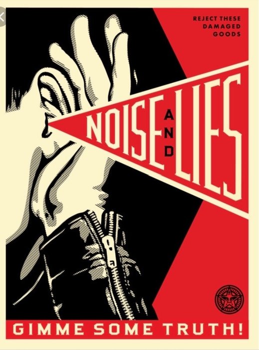 Shepard Fairey (OBEY) - Noise & Lies (red)