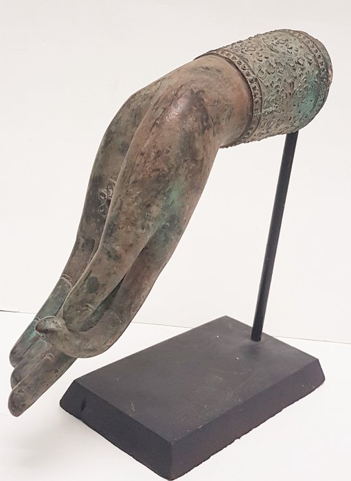 佛手, 雕塑 (1) - 黄铜色 - 泰国 - Early 20th century