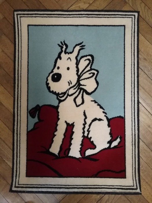 Tintin - Tapis Axis Milou pure laine - (années 90)