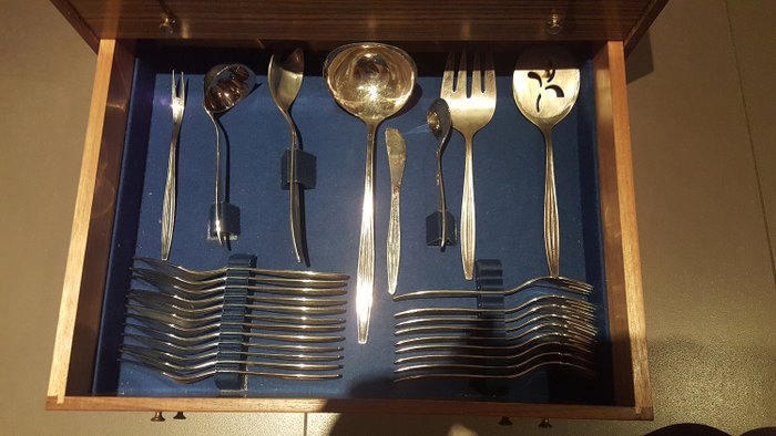 Old Cutlery Silver 90 Wolff 130 Pieces. - Silverplate - Germany - 1950
