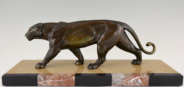Alexandre Ouline - Art Deco panther skulptur