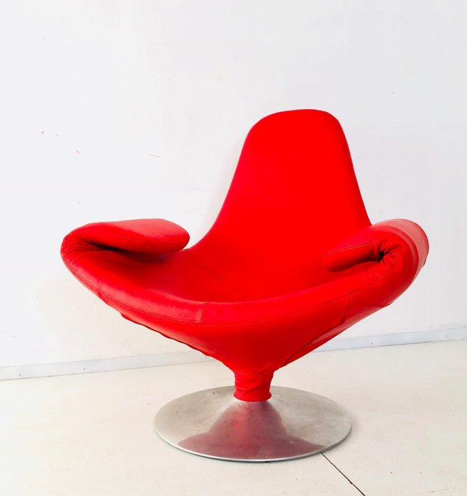 Paolo Castelli  - Domodinamica  - Vintage lederen fauteuil