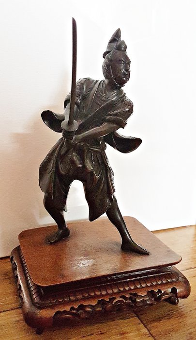 Skulptur - Bronze - Samurai - Meiji Periode (1868-1912)