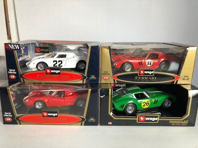 Bburago - 1:18 - 5 x Ferrari 250 GTO/250 LM Set - 3011/3311/3033/3033