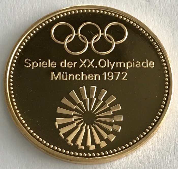 Németország - Medaille 1972 - Spiele der XX. Olympiade München 1972 - 15,75 g - Arany
