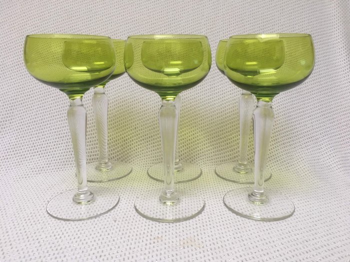 Val Saint Lambert - Saumur - Wine glasses (6) - Crystal