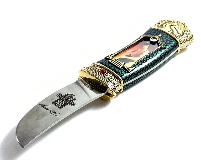 Franklin Mint - Collectors Knife - The Bruce Lee Tanto - Plastic, Stainless steel with much 22ct gold plated elements