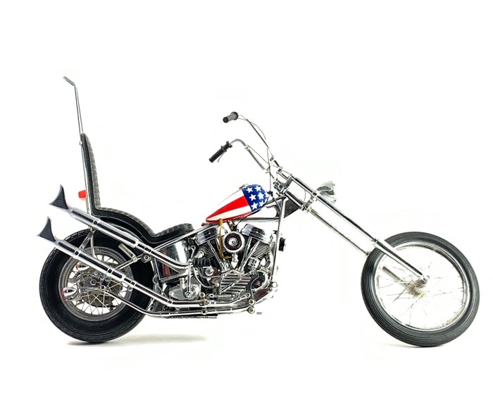 Franklin Mint - Harley Davidson Easy Rider en grande échelle 1:10 - Fait avec beaucoup d'amour aux détails avec des matériaux de haute qualité