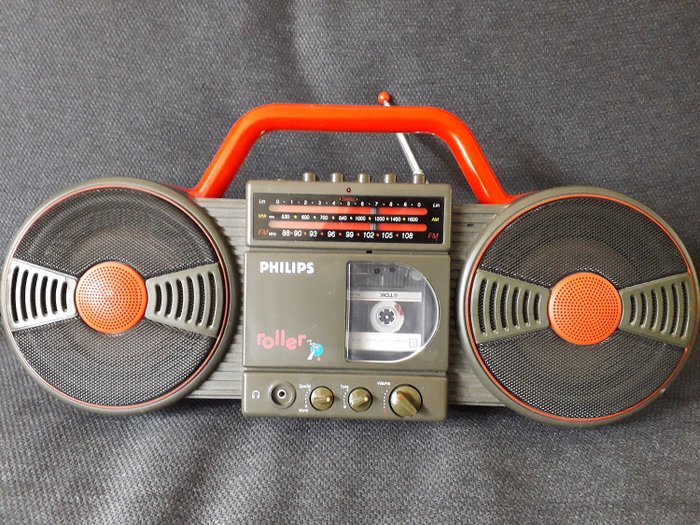 Philips - Boombox design. Roller D8007 - Museumstykke 1986