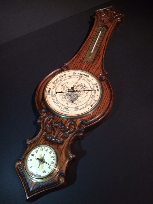 Armand Pien - Barometer, Hydrometer and termometer - Belgium. - Wood