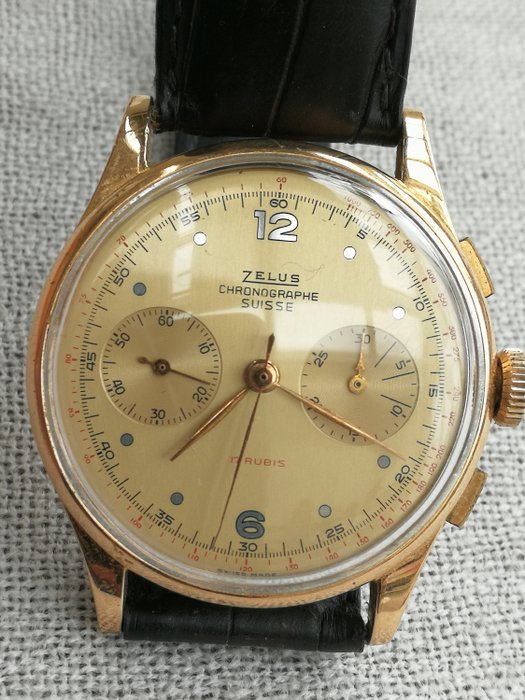 Zelus - Chronographe Suisse 18k - 1013 - Män - 1950-1959