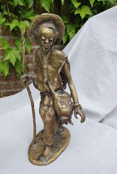 Derme Morou - Statue en bronze d'un berger - Bronze