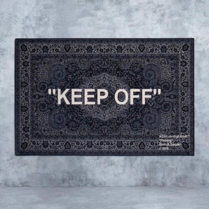 Virgil Abloh - Ikea - Tapis - "KEEP OFF"