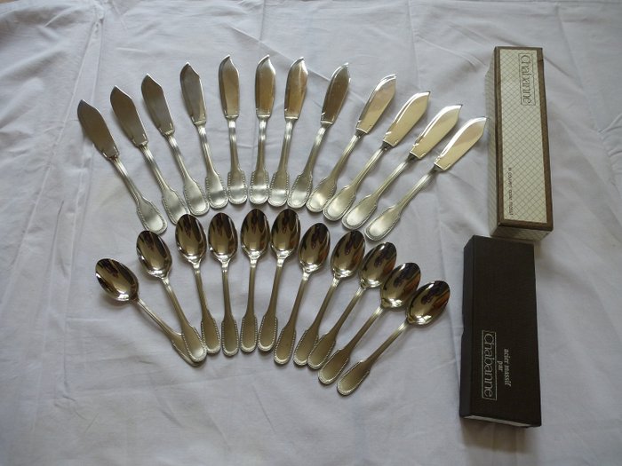 Fabrique de couvert française - CHABANNE - Knife, Spoon (24) - Mid-Century Modern - Steel (stainless)