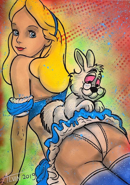 Alvin Silvrants - Disney Alice in Wonderland White Rabbit very nice butt
