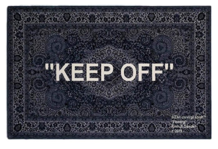 Virgil Abloh - Ikea - Dywan - "KEEP OFF"