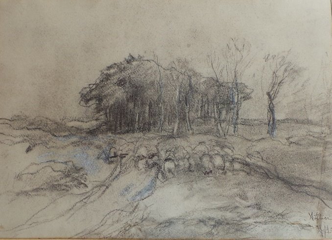 Atelier Anton Mauve (1838-1888) - Kudde met schapen 