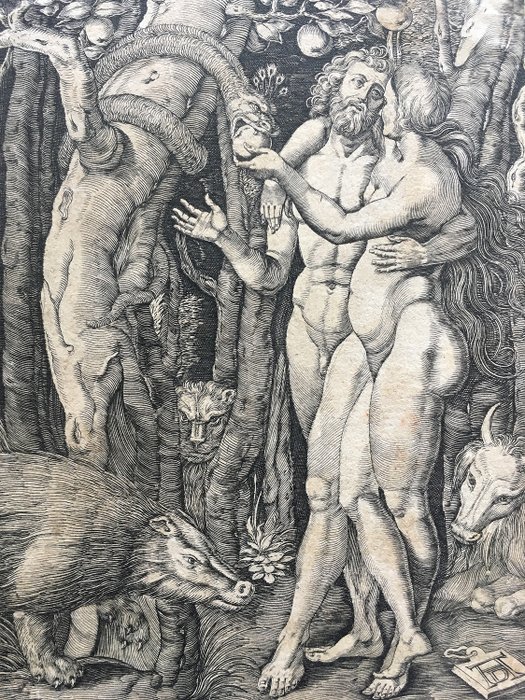 Albrecht Dürer (1471-1528) - Adam en Eva bij zondeval in paradijs