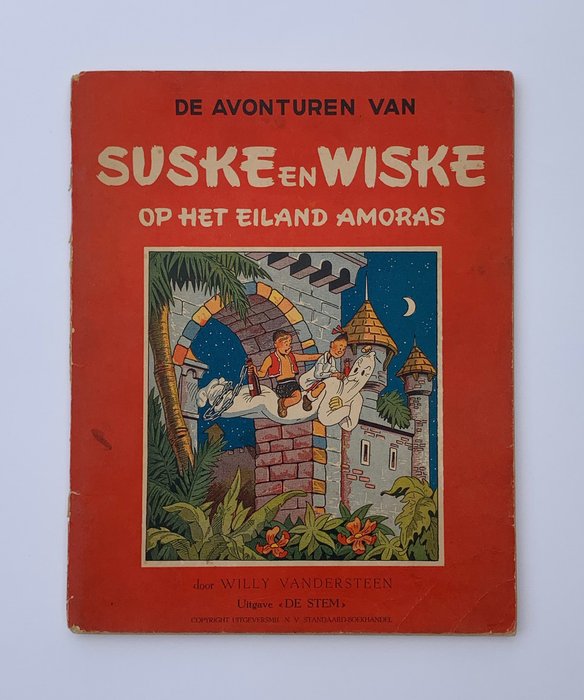 Suske en Wiske RV-01b - 'De Stem' - Op het eiland Amoras - Con grapas - Primera edición de la publicación 'De Stem' - (1947)