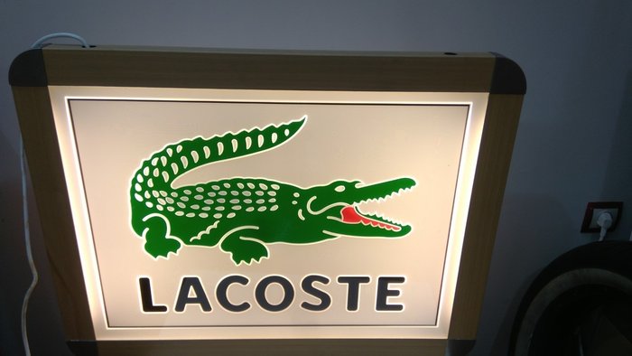 Lacoste - Luminous Poster (1) - Wood-Metal-Plexiglass