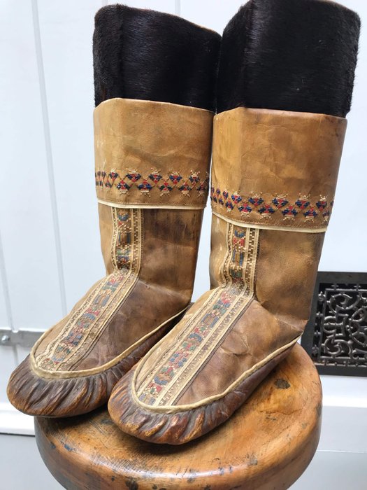 kengät (2) - fur-tiiviste - Inuit - Grönlanti 
