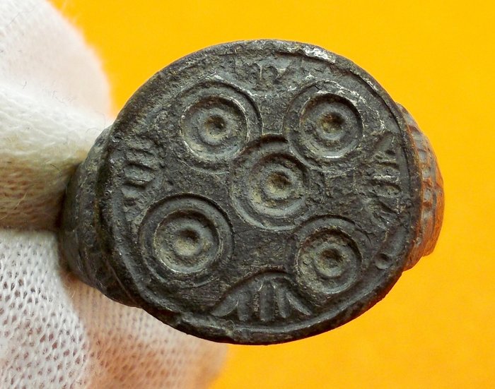 Oud-Romeins Brons Evil Eye Ring - (1)