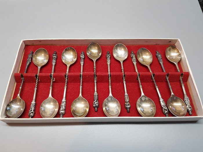 Cucchiai di apostolo, Cucchiaio (12) - .835 argento - Paesi Bassi - Seconda metà del 20° secolo